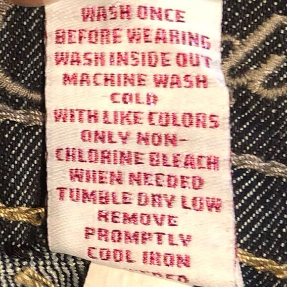 Candie’s Jeans with Embroidery and Bling Detail in Dark Blue Women’s 9 (Jr) - Picture 11 of 11